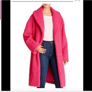 NWT Alice and Olivia  Pink Teddy Coat MEDIUM
